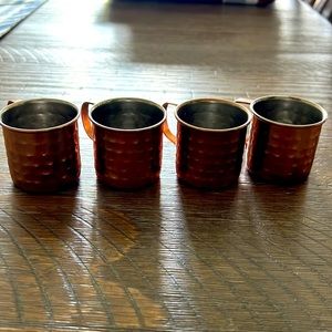 Set of 4 copper shot glasses